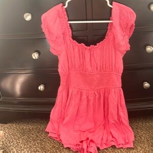 Hot pink romper